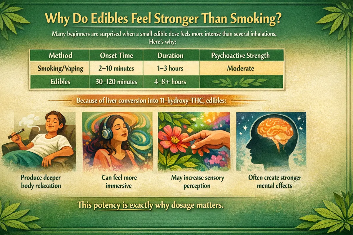 Why Do Edibles Feel Stronger Than Smoking