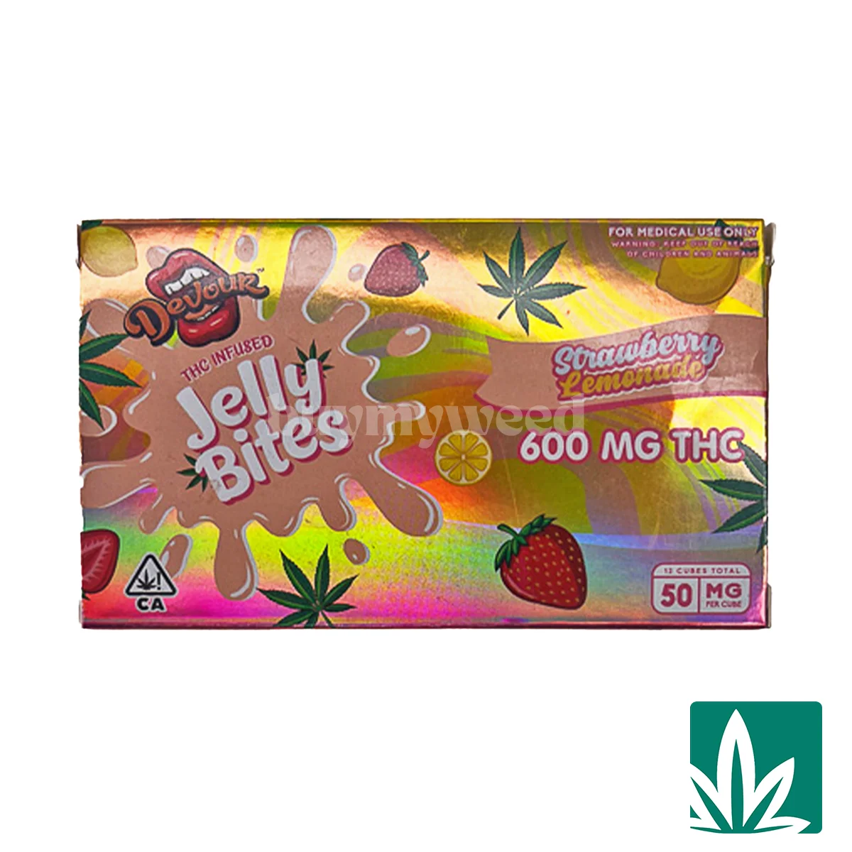 Devour Jelly Bites - Strawberry Lemon 600mg