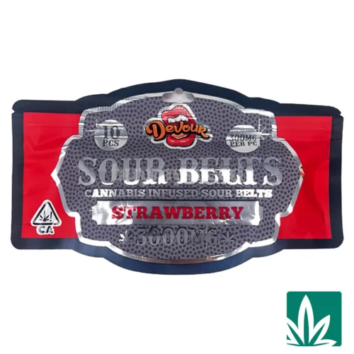 Devour Sour Belts (3000mg) - Strawberry