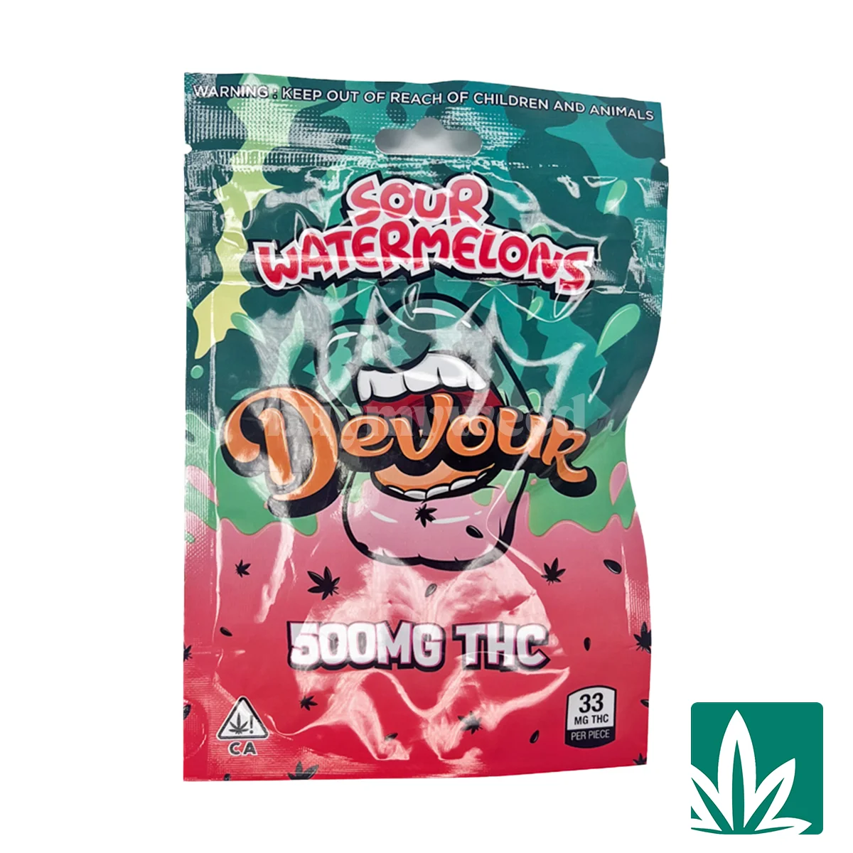 Devour Edibles (500mg) - Sour Watermelon