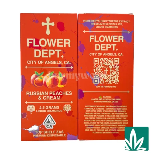 Flower Dept Liquid Diamond Disposable - Russian Peaches & Cream 2.5g