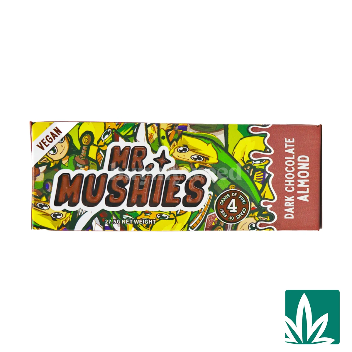 Mr Mushies Shroom Bars (4g) - Dark Almond Chocolate
