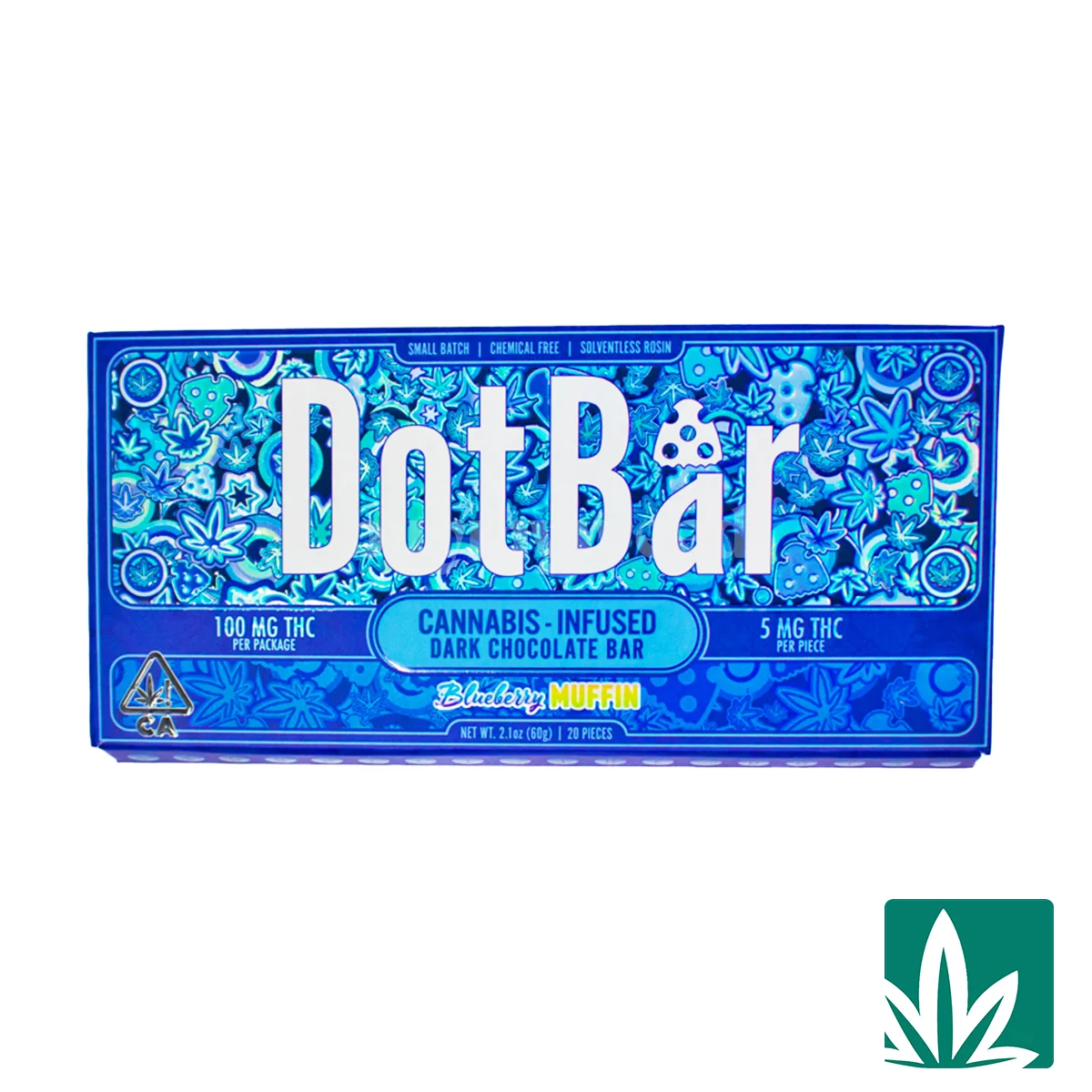 Dotbar Rosin Choco Bar (100mg) - Blueberry Muffin