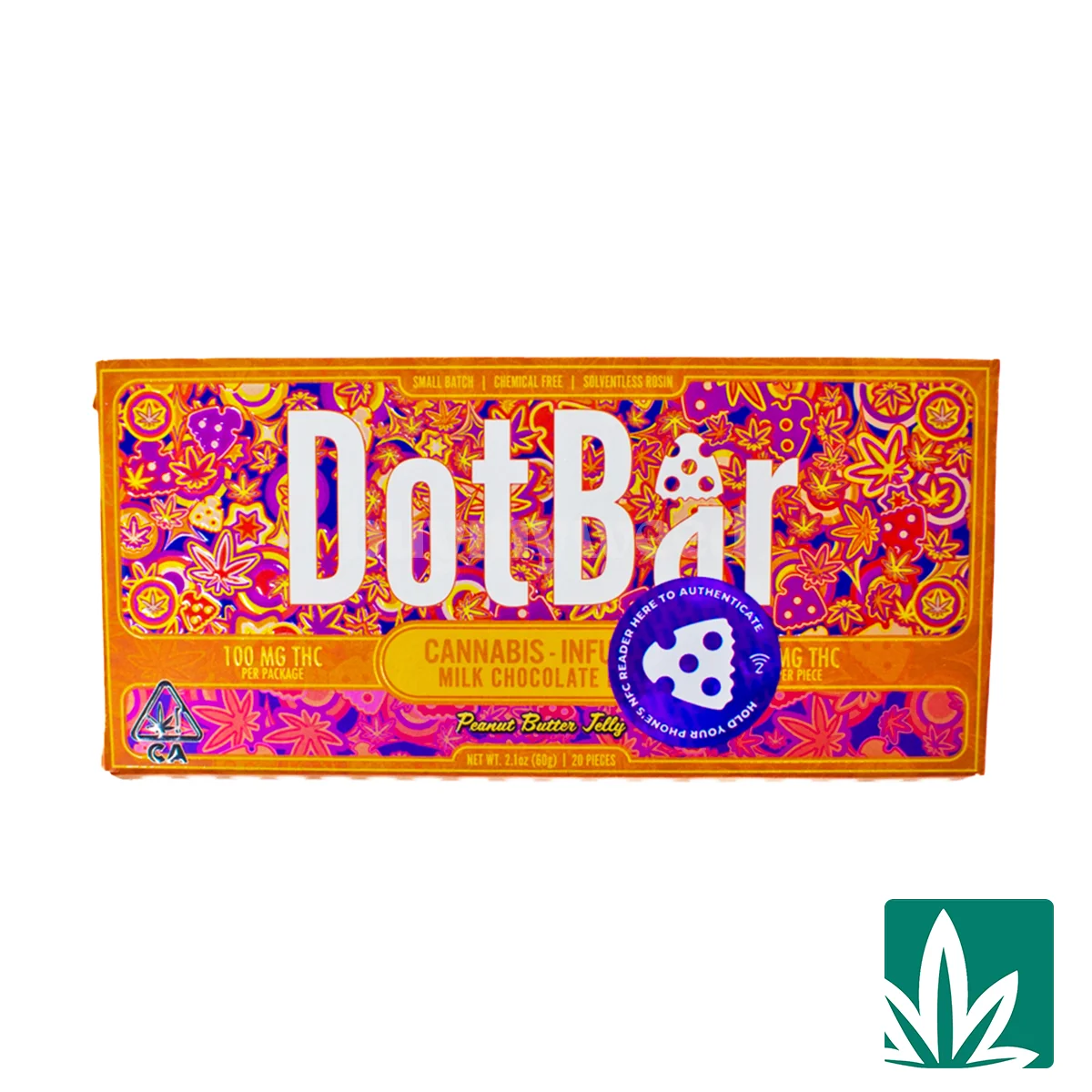 Dotbar Rosin Choco Bar (100mg) - Peanut Butter Jelly