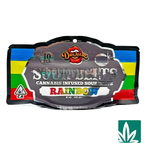 Devour Sour Belts (3000mg) - Rainbow