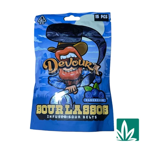 Devour Edibles (500mg) – Sour Lassos – Blueberry