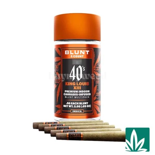 STZY .5G 40's Infused Mini Blunts 5 Pack (2.5g) - King Louis XIII