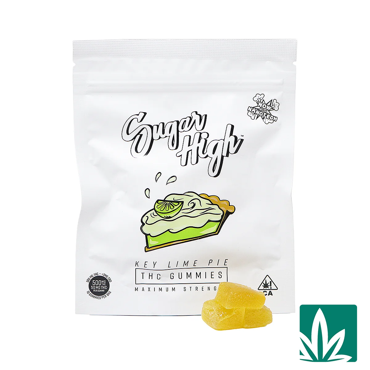 Sugar High Gummies w/ Nanotech (500mg) - Key Lime Pie