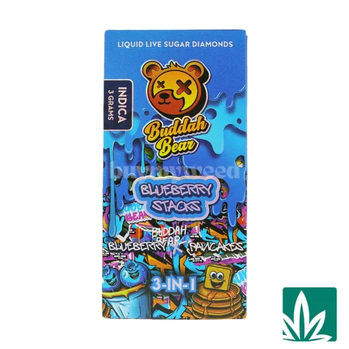 Buddah Bear Sugar Diamond Dispo (3g) - Blueberry Stacks - 1