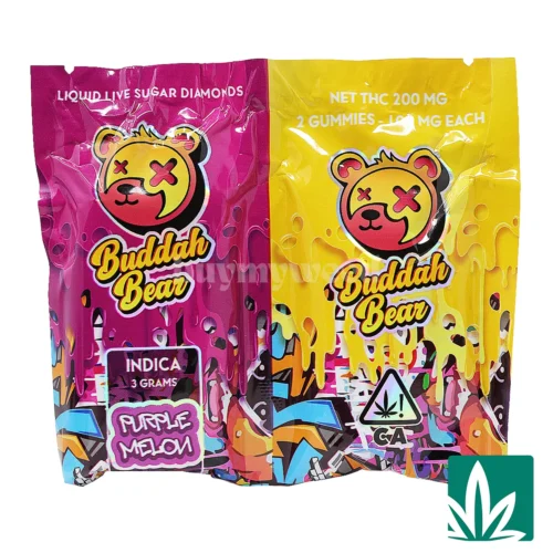 Buddah Bear Sugar Diamond Dispo (3g) - Purple Melon - 3