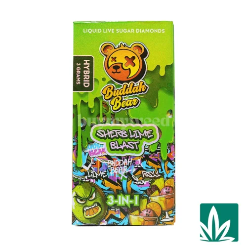 Buddah Bear Sugar Diamond Dispo (3g) - Sherb Lime Blast - 1