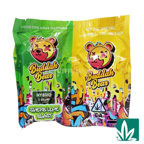 Buddah Bear Sugar Diamond Dispo (3g) - Sherb Lime Blast - 3