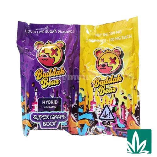 Buddah Bear Sugar Diamond Dispo (3g) - Super Grape Boof - 3
