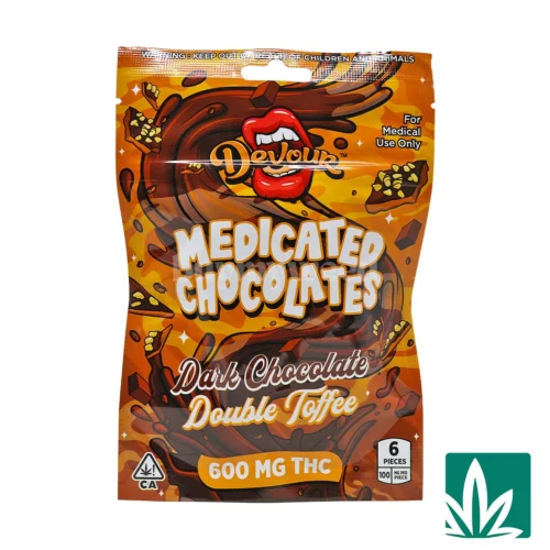 Devour Medicated Chocolates (600mg) - Dark Chocolate Double Toffee