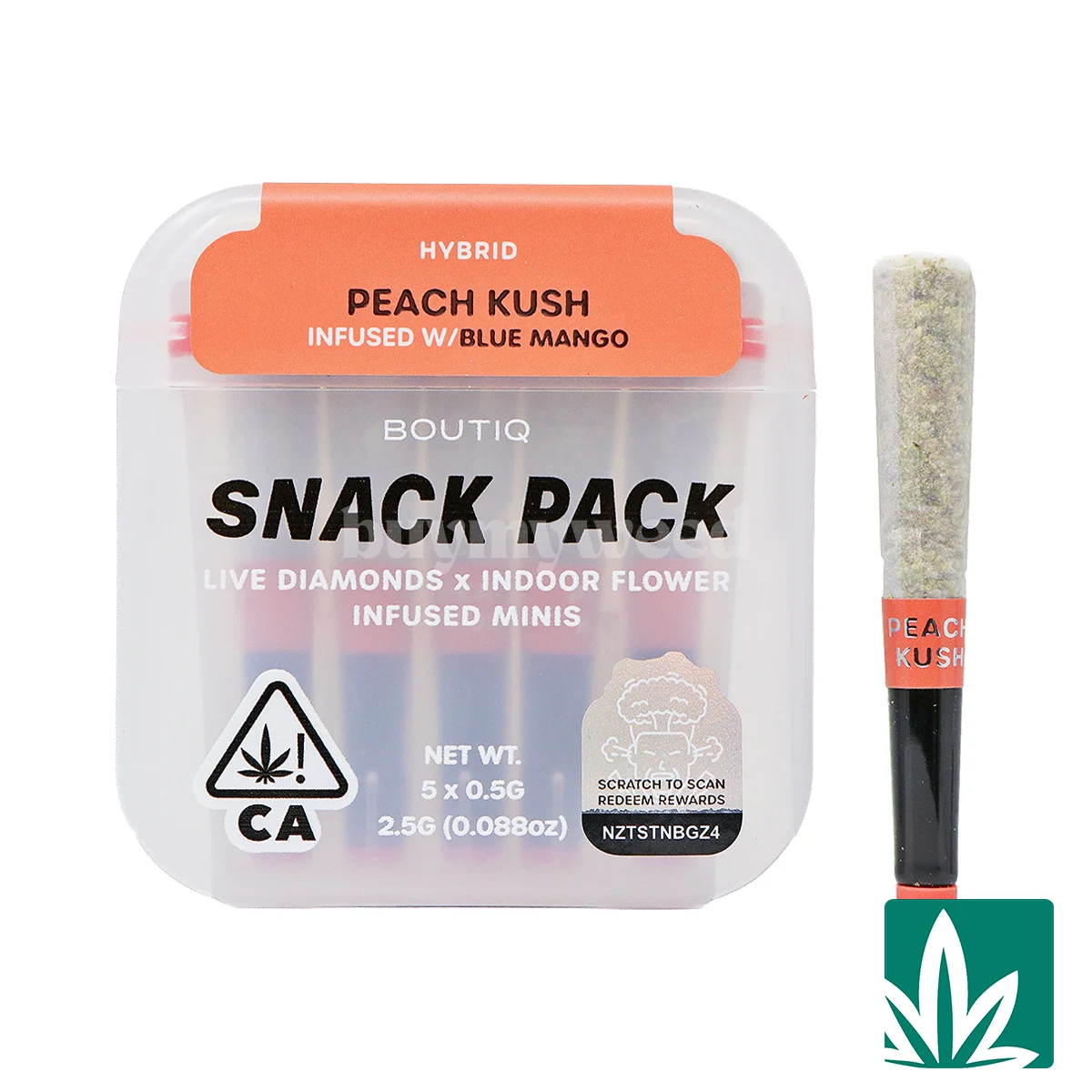 Boutiq Snack Pack (2.5g) - Peach Kush