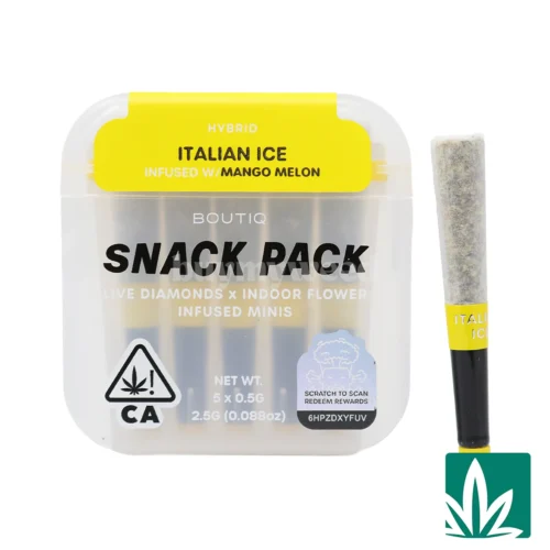 Boutiq Snack Pack (2.5g) - Italian Ice Infused With Mango Melon