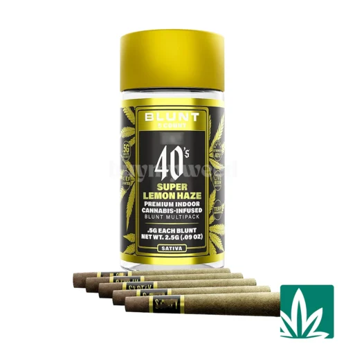 STZY .5G 40's Infused Mini Blunts 5 Pack (2.5g) - Super Lemon Haze