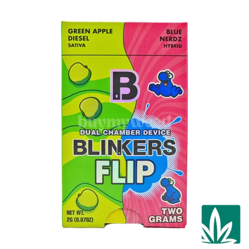 Blinkers Flip Dual Chamber Disposable (2g) - Green Apple Diesel x Blue Nerdz