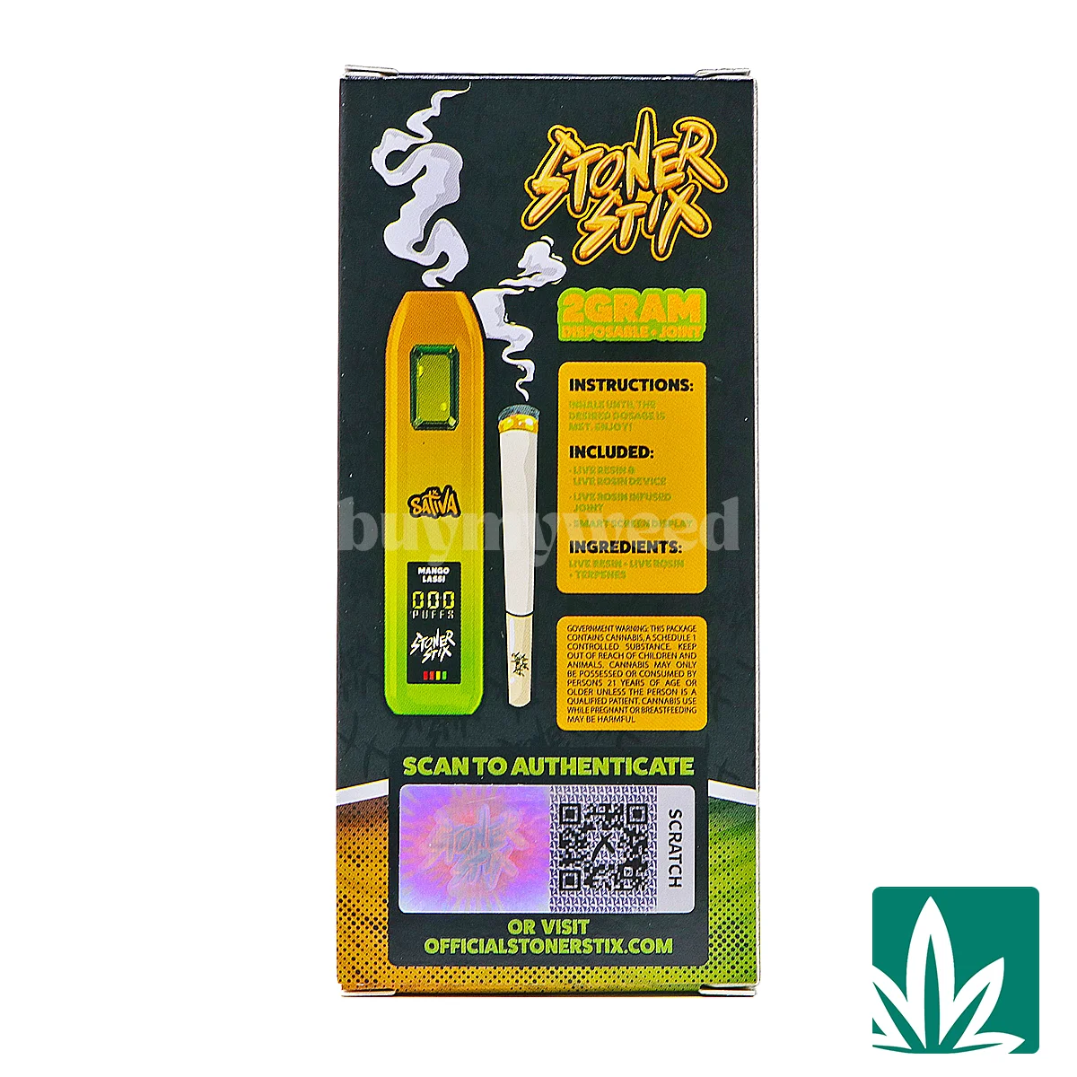 Stoner Stix Dispo (2g) - Mango Lassi - 1