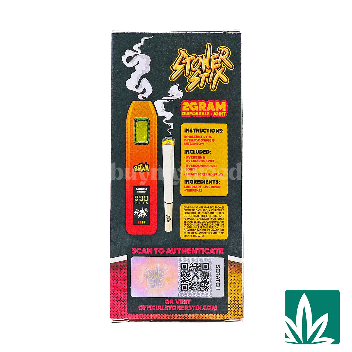 Stoner Stix Dispo (2g) - Sangria Sherb -1