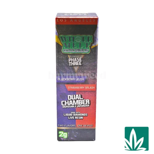 Whole Melt Dual Chamber Disposable (2g) - Blackberry Kush x Strawberry Splash