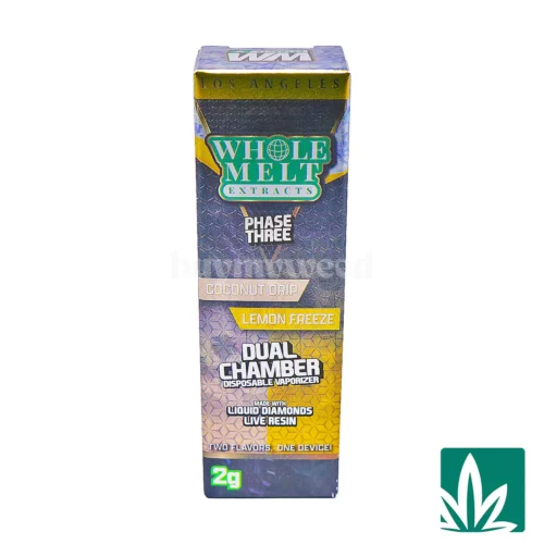 Whole Melt Dual Chamber Disposable (2g) - Coconut Drip x Lemon Freeze
