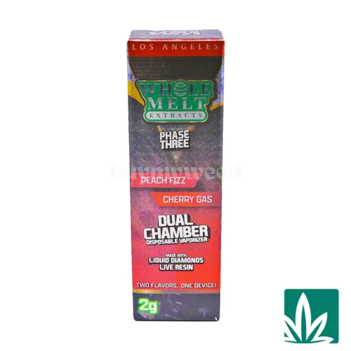 Whole Melt Dual Chamber Disposable (2g) - Peach Fizz x Cherry Gas