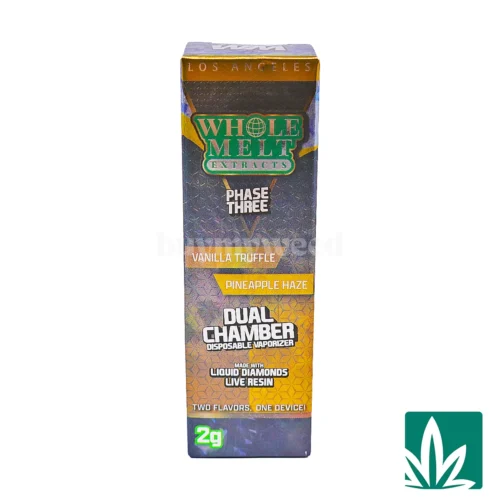 Whole Melt Dual Chamber Disposable (2g) - Vanilla Truffle x Pineapple Haze