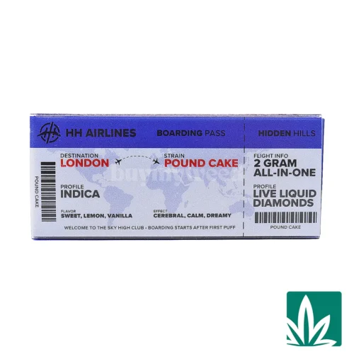 Hidden Hills Live Liquid Diamonds AIO (2g) - Pound Cake - 1