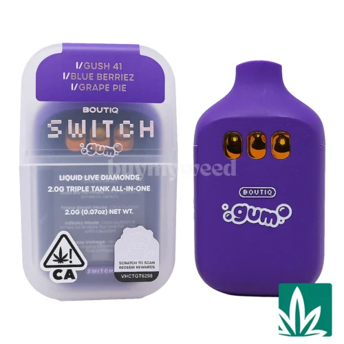 Boutiq Switch GUM (2g) - Gush 41 x Blue Berriez x Grape Pie