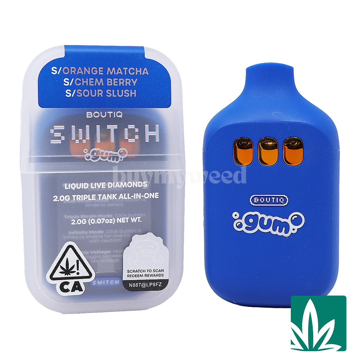 Boutiq Switch GUM (2g) - Orange Matcha x Chem Berry x Sour Slush
