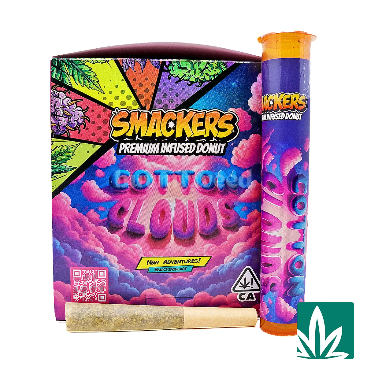 Smackers Premium Infused Donut Preroll (1g) - Cotton Clouds (H)