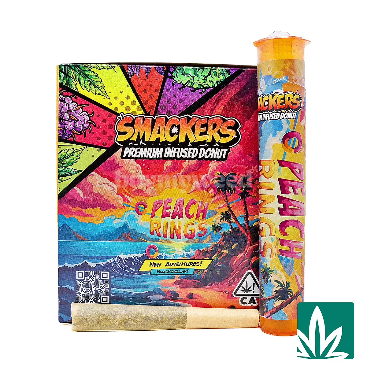 Smackers Premium Infused Donut Preroll (1g) - Peach Rings (H)