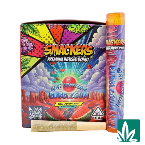 Smackers Premium Infused Donut Preroll (1g) - Watermelon Bubblegum (H)