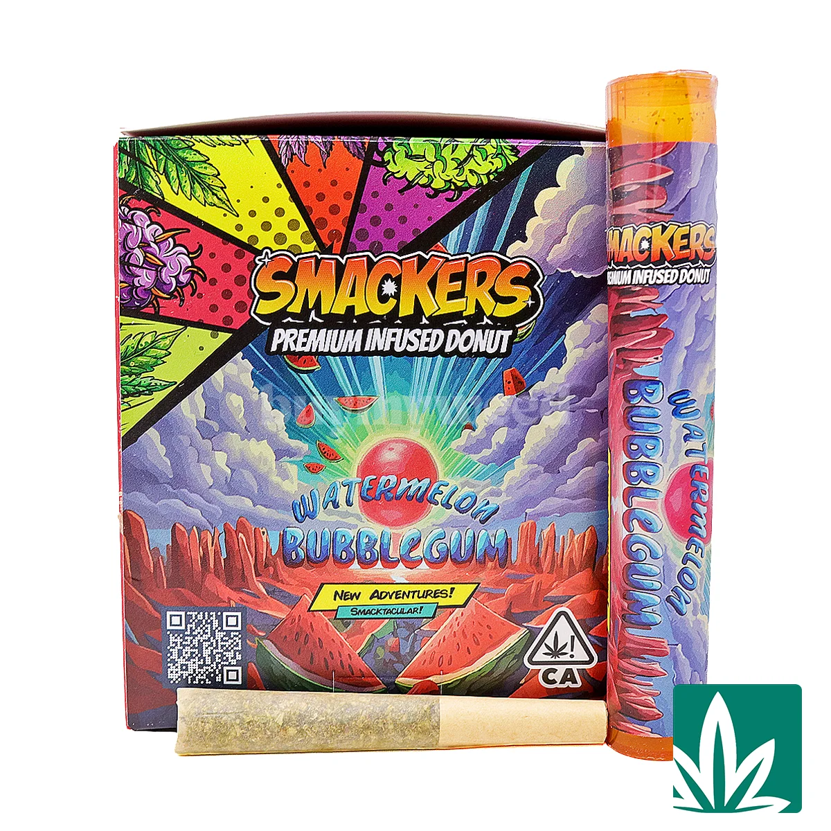 Smackers Premium Infused Donut Preroll (1g) - Watermelon Bubblegum (H)