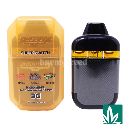 Sluggers Hit Super Switch 3 Chamber Vape (3g) - Mango Sherb x Peach Dreamz x Rainbow Runtz